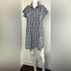 Vernacular Black and White Checkered Dress